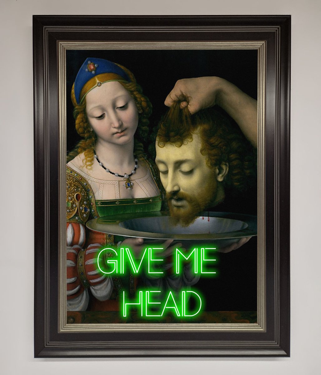 Give Me Head Renaissance Framed Poster