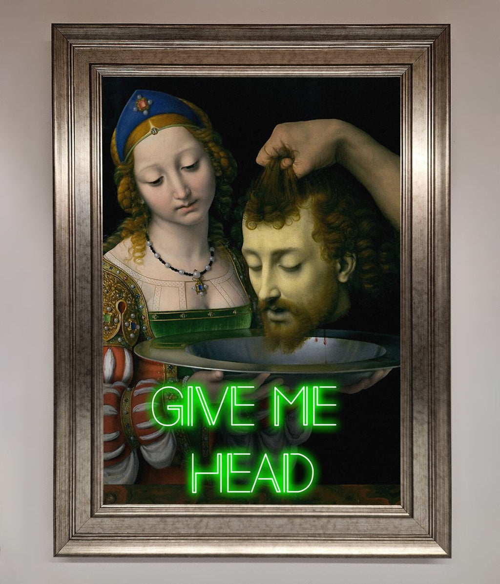 Give Me Head Renaissance Framed Poster