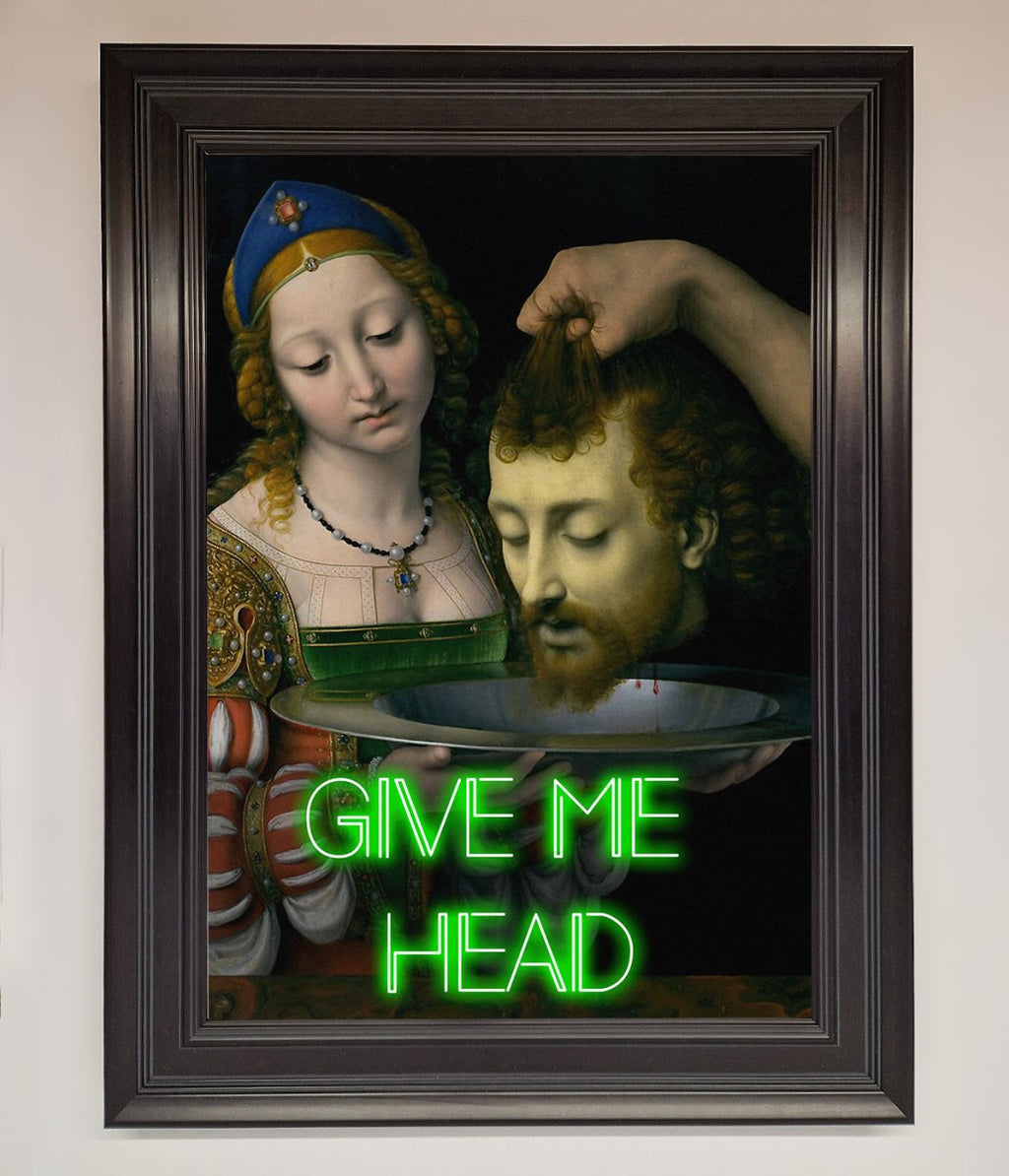 Give Me Head Renaissance Framed Poster