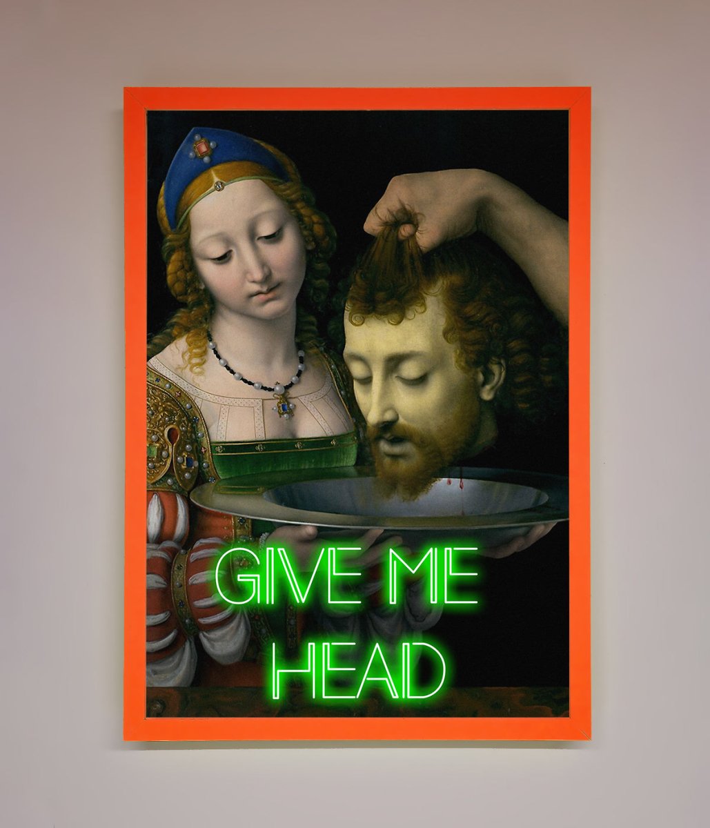 Give Me Head Renaissance Framed Poster