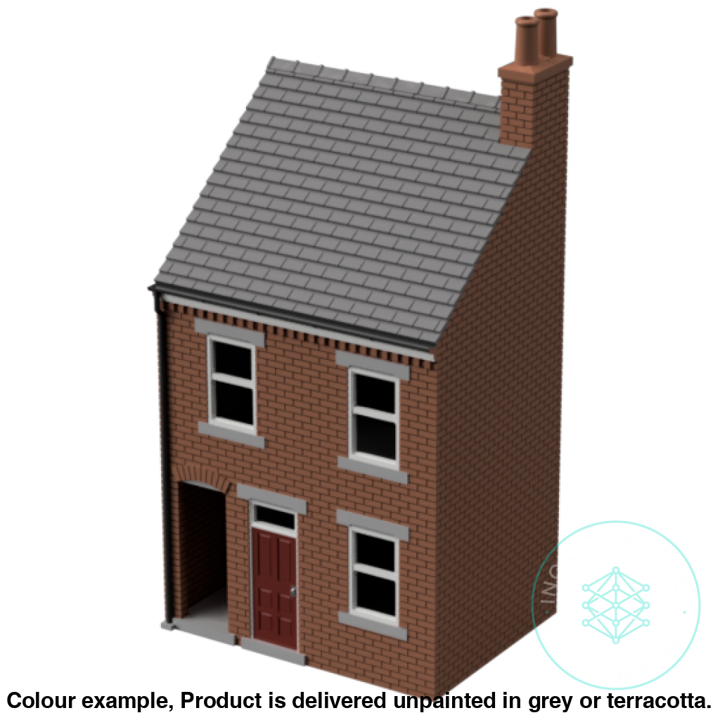 Low Relief Terrace House with Close 3mm Scale Model Kit