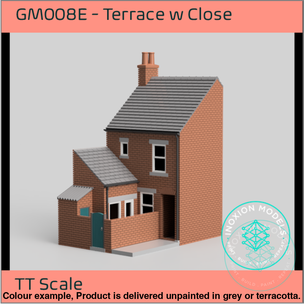 Low Relief Terrace House with Close TT120 3mm Scale Model Kit