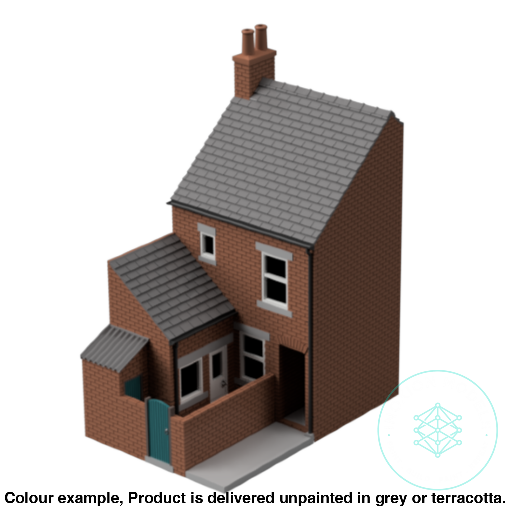 Low Relief Terrace House with Close TT120 3mm Scale Model Kit