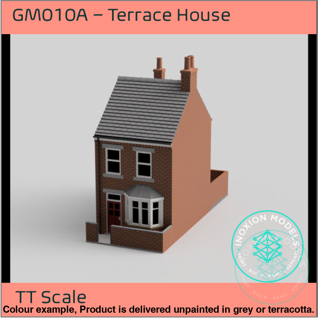 Detailed Terrace House with Bay Window 3mm Scale Model Kit