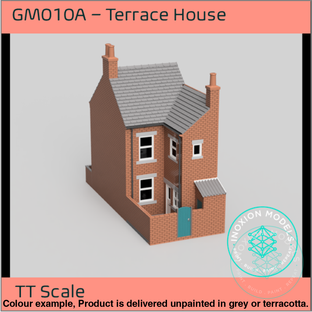 Detailed Terrace House with Bay Window 3mm Scale Model Kit