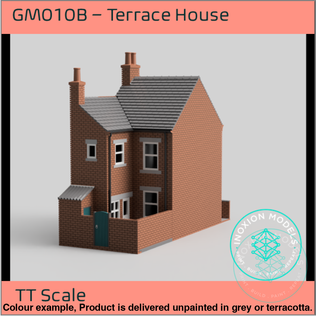Detailed Terrace House with Bay Window 3mm Scale Model Kit