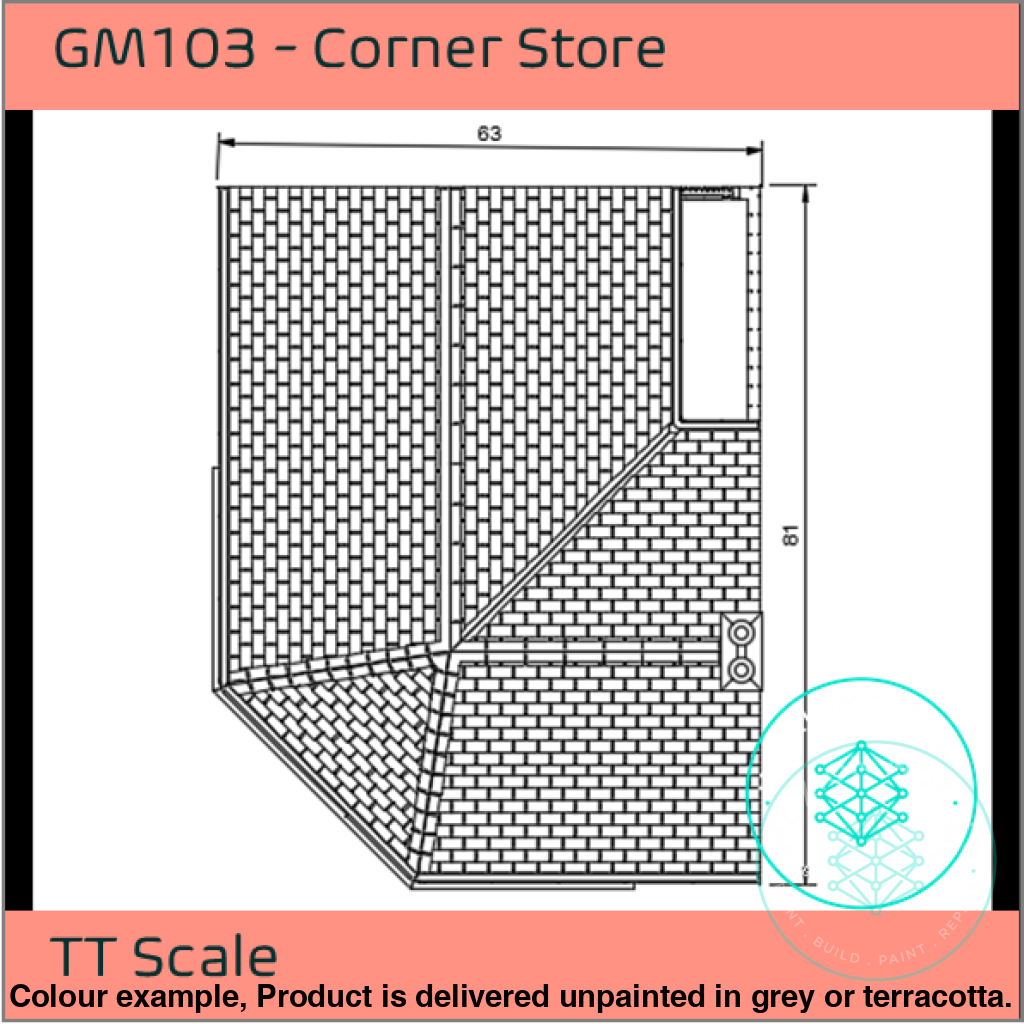TT Scale Corner Store Model Building Kit