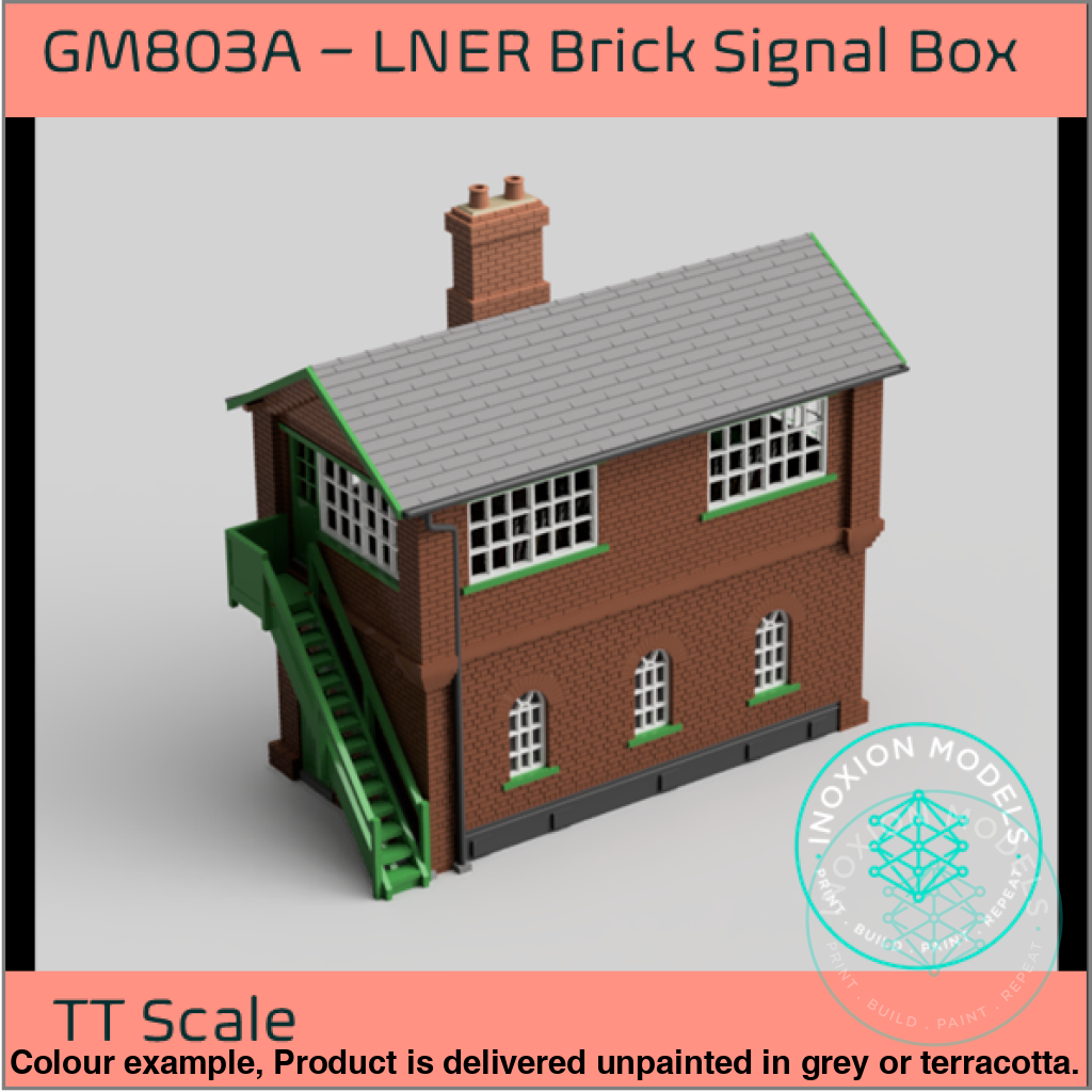 LNER Brick Signal Box Model TT120 3mm Scale with Interior Detail
