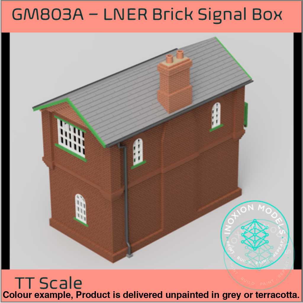 LNER Brick Signal Box Model TT120 3mm Scale with Interior Detail