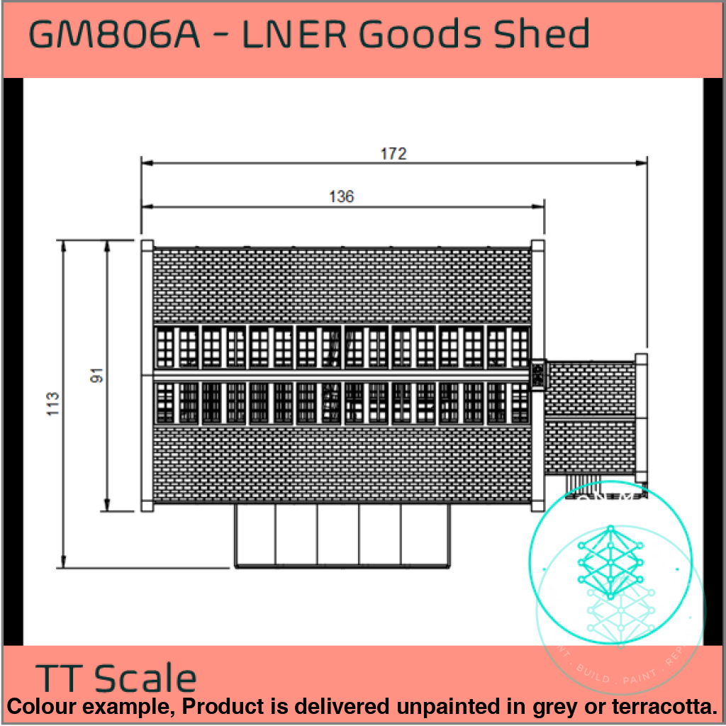 Detailed Goods Shed Model TT120 3mm Scale