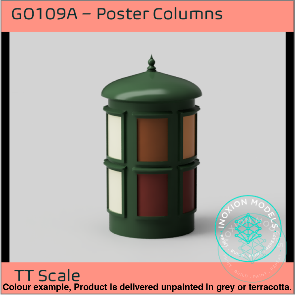 Poster Columns TT Scale Model Set with 12 Frame Details