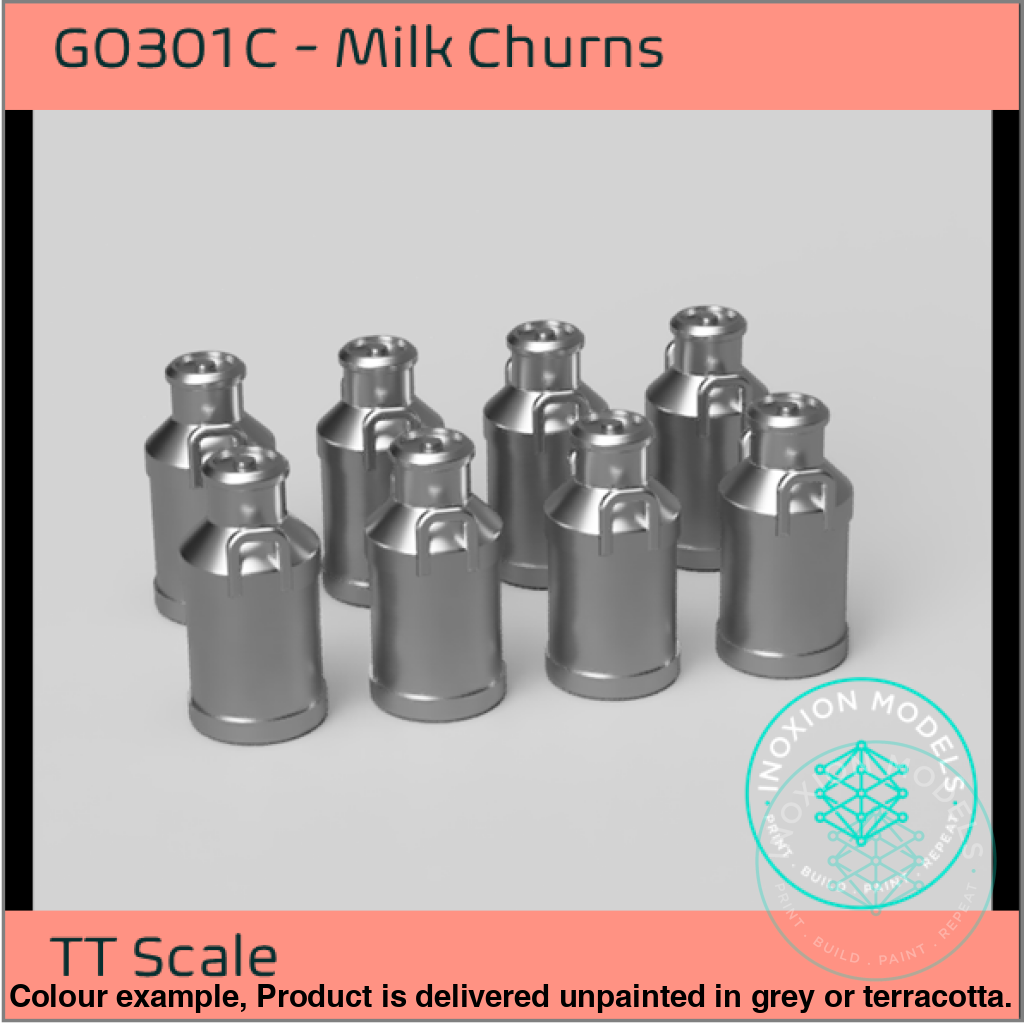 Medium Milk Churns Model Set TT120 3mm Scale