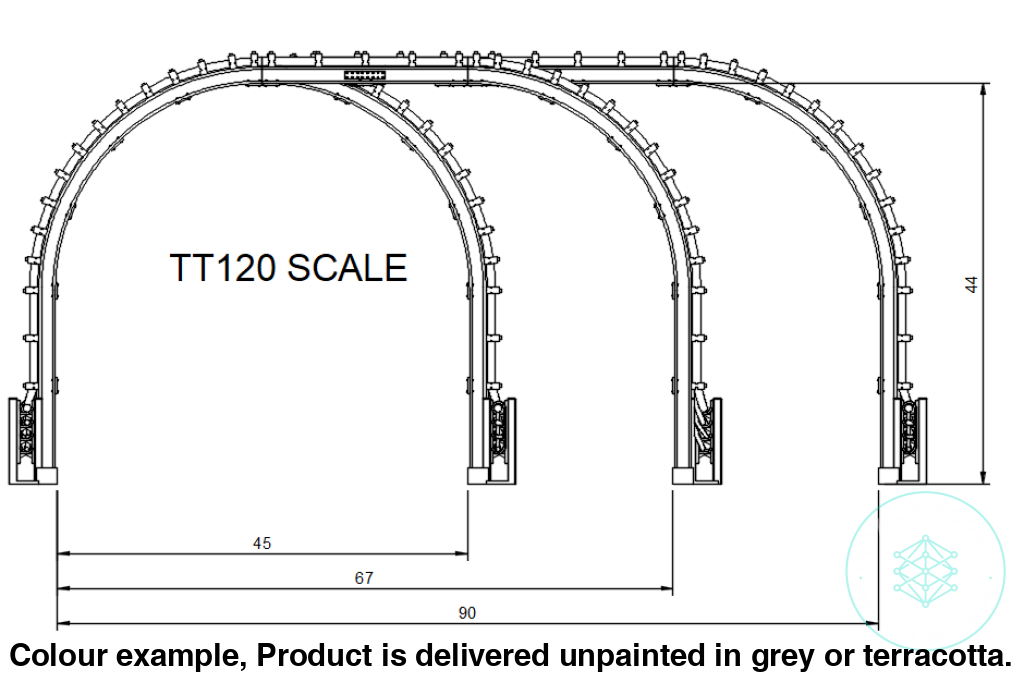 London Underground Cable Gantries TT120 3mm Scale Model Kit