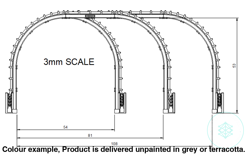 London Underground Cable Gantries TT120 3mm Scale Model Kit