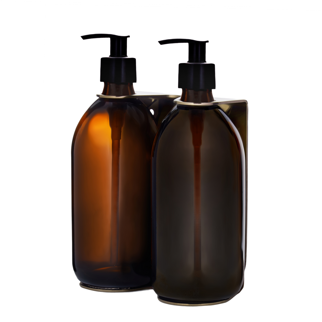 Gold Double Wall Mounted Soap Dispenser