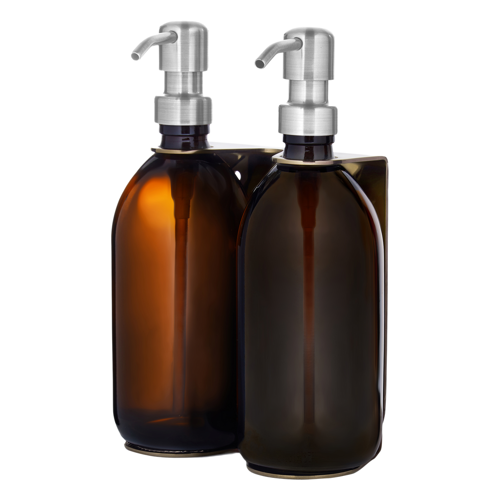 Gold Double Wall Mounted Soap Dispenser