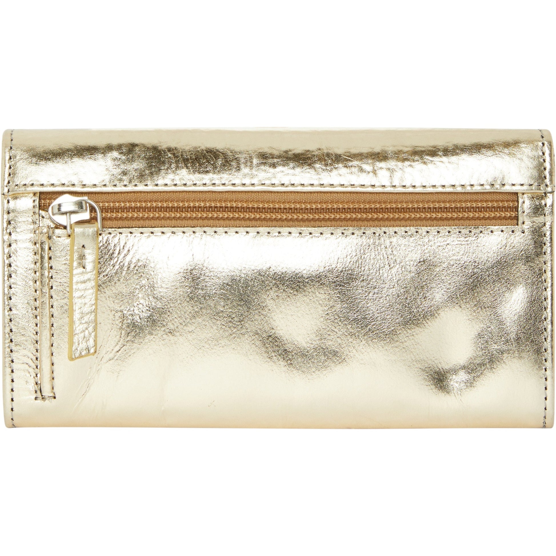 Gold Leather Multi Section Purse Brix and Bailey At sostter