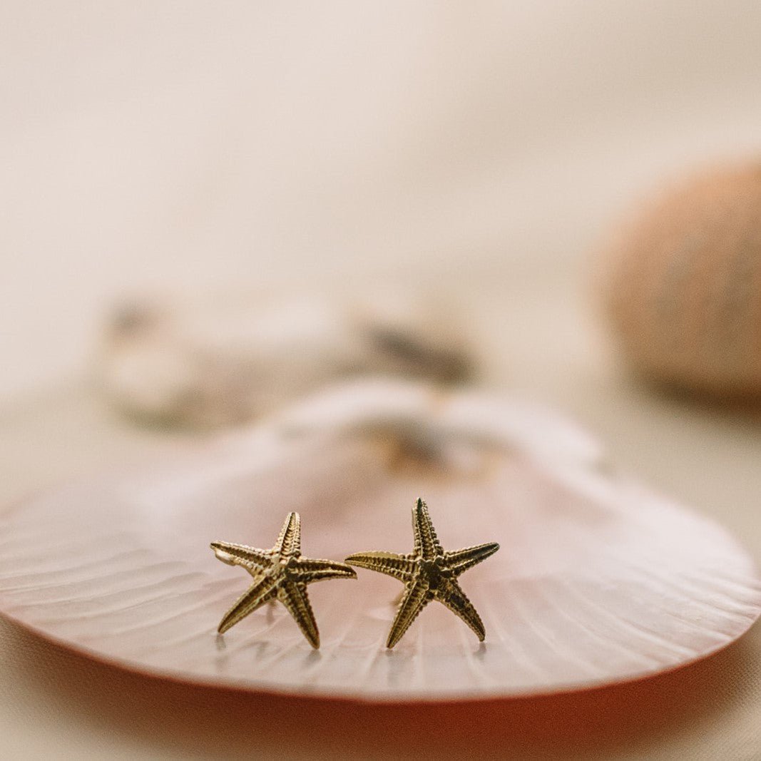 Dainty Gold Starfish Studs