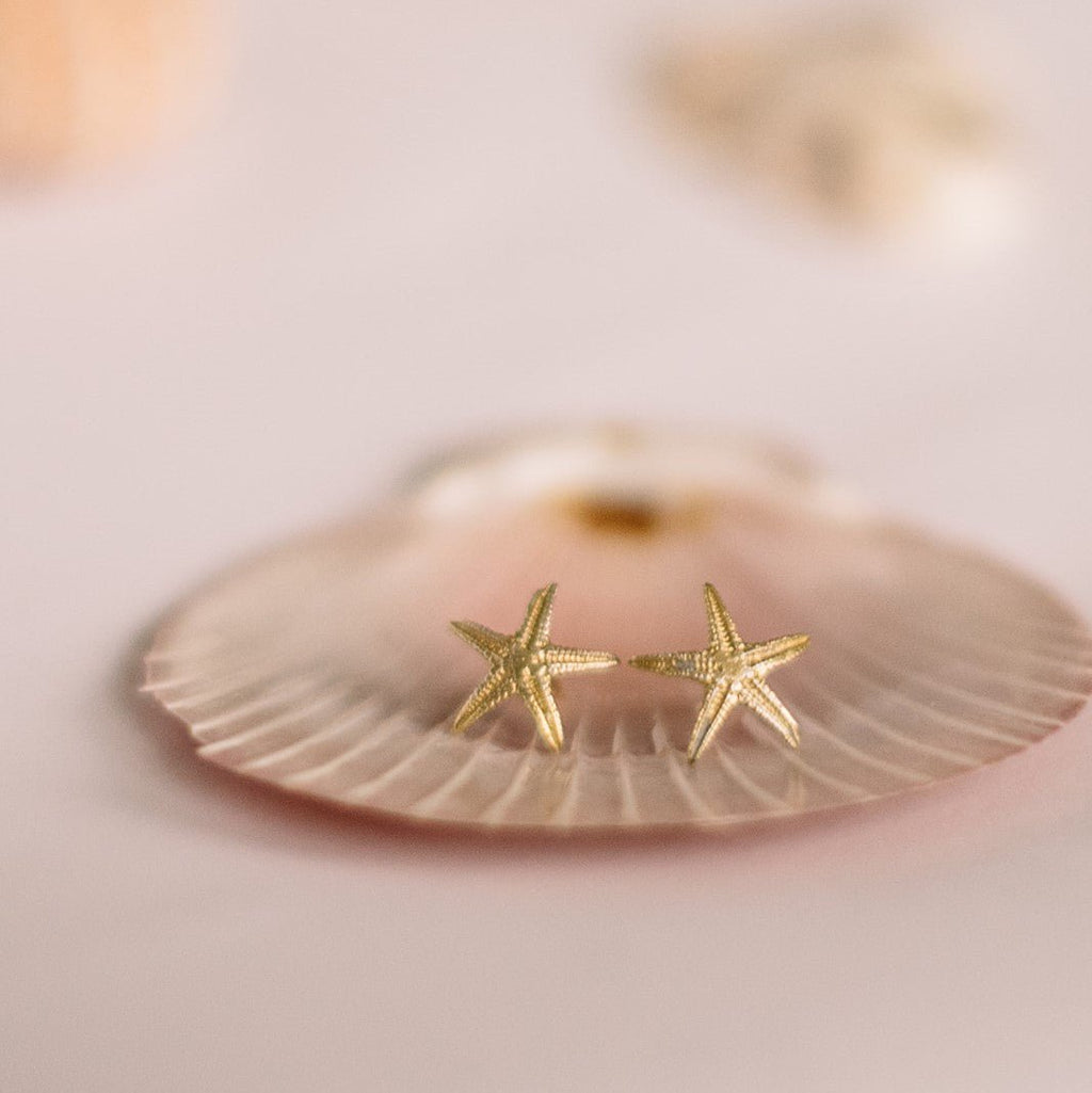 Dainty Gold Starfish Studs