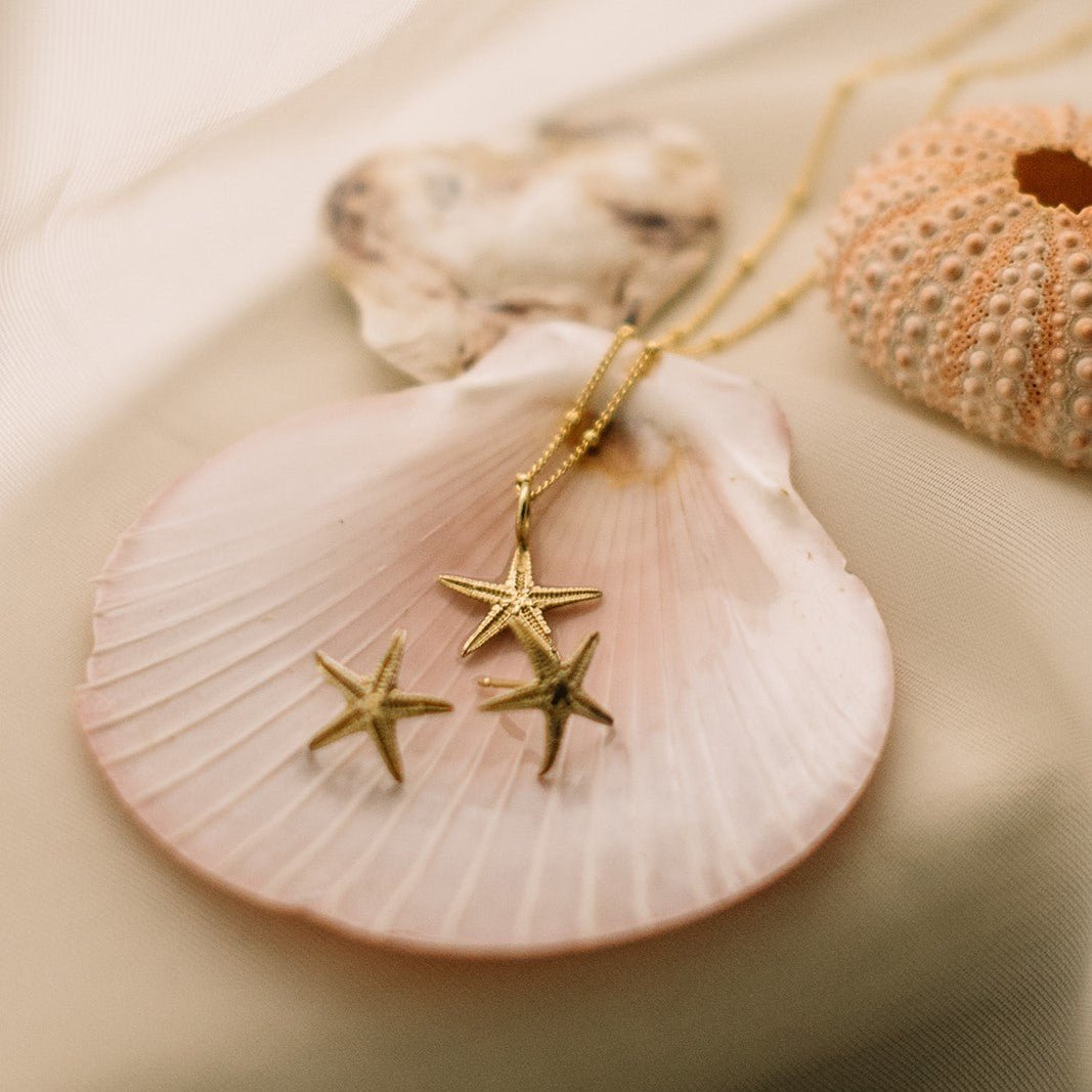 Dainty Gold Starfish Studs