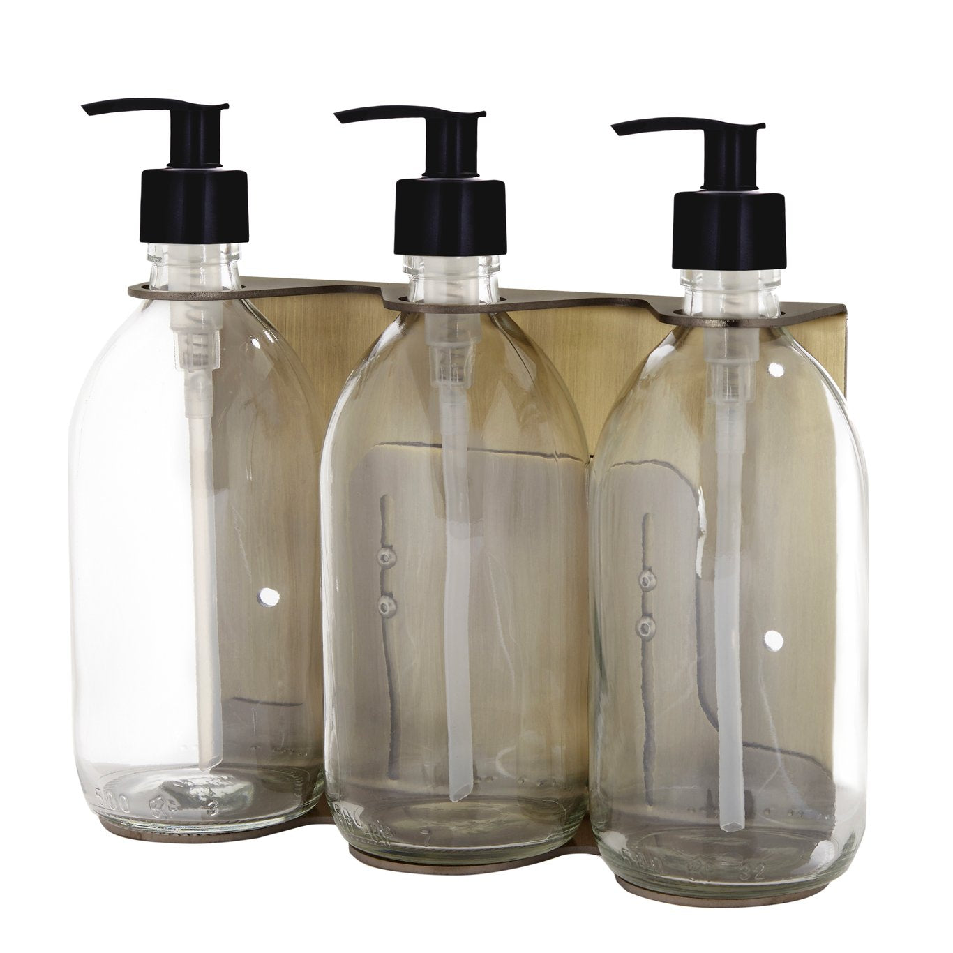 Gold Triple Wall Mounted Soap Dispenser