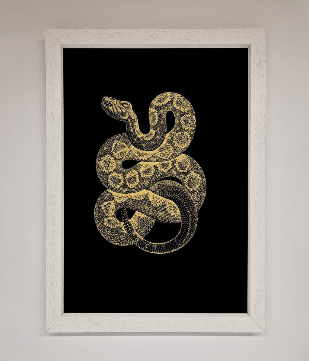Golden Serpent Framed Wall Art