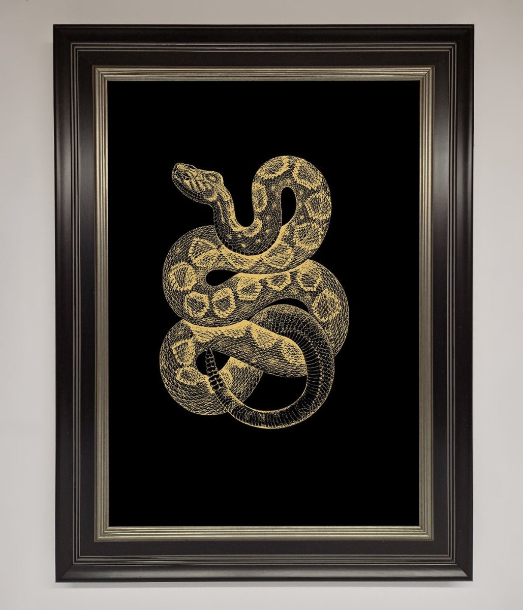 Golden Serpent Framed Wall Art