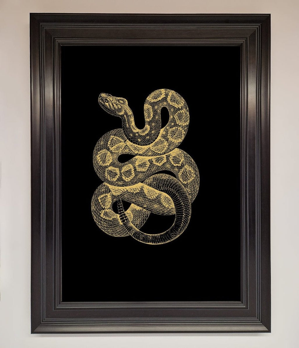 Golden Serpent Framed Wall Art