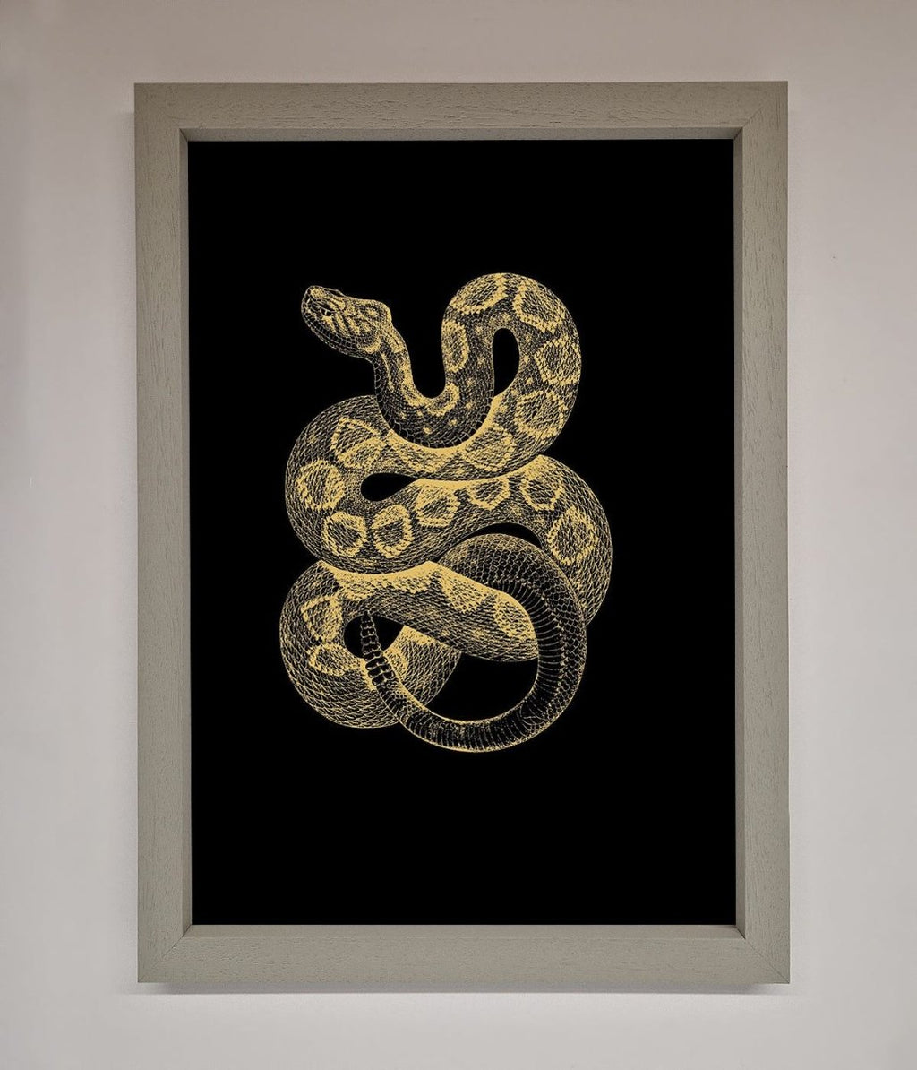 Golden Serpent Framed Wall Art