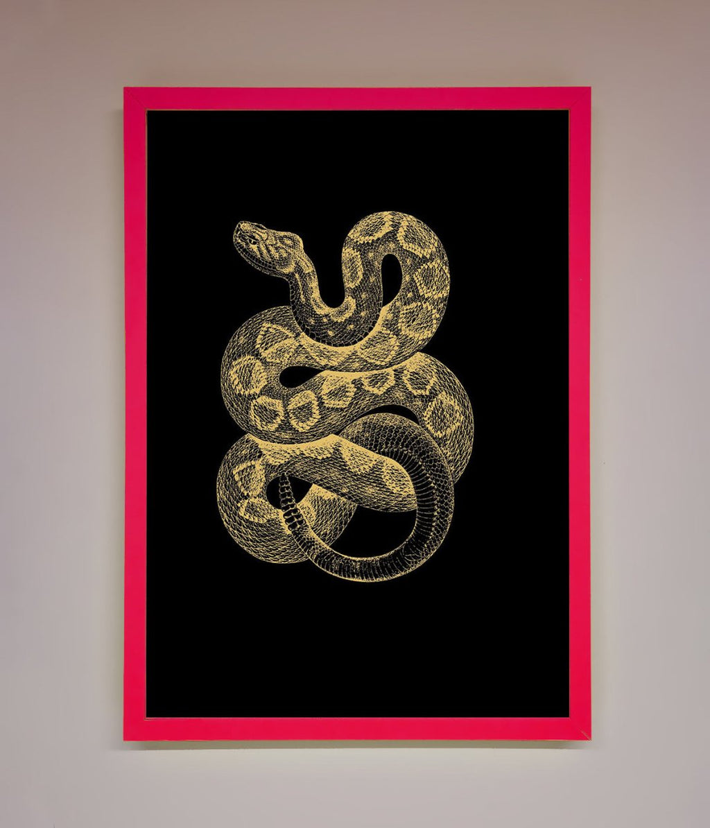 Golden Serpent Framed Wall Art