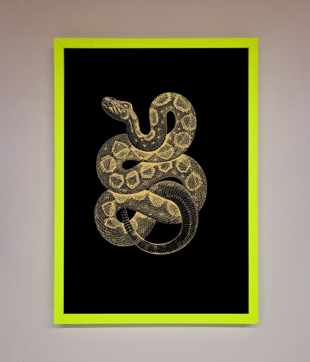 Golden Serpent Framed Wall Art