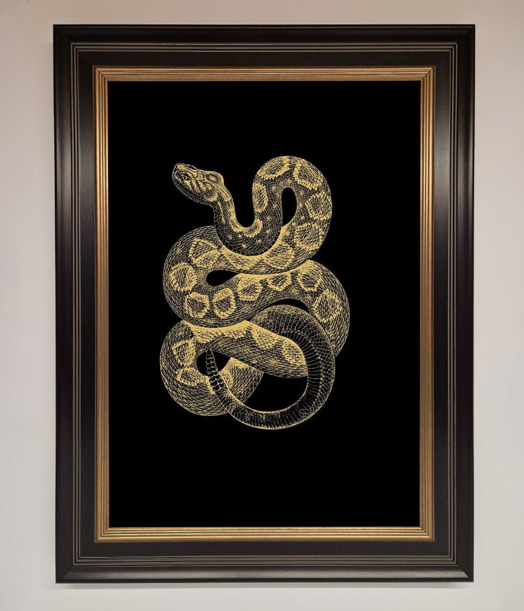 Golden Serpent Framed Wall Art