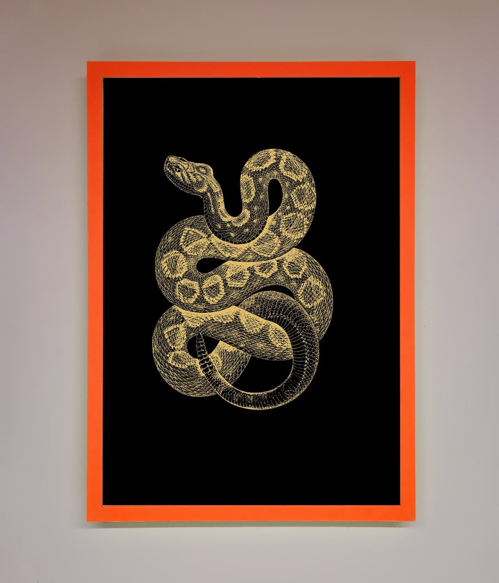 Golden Serpent Framed Wall Art