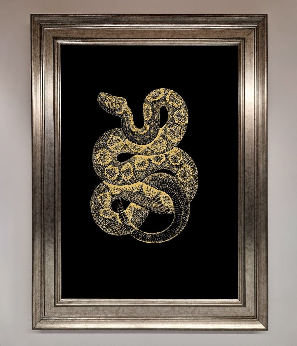 Golden Serpent Framed Wall Art
