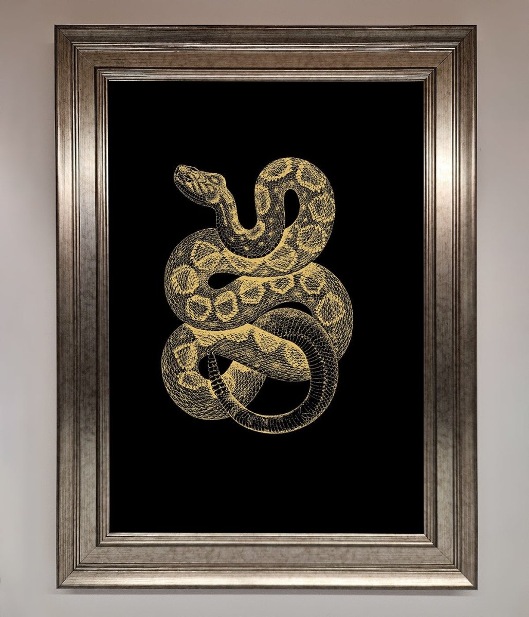 Golden Serpent Framed Wall Art