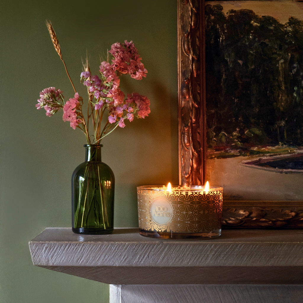 Golden Orange, Cinnamon & Frankincense Three-Wick Scented Candle