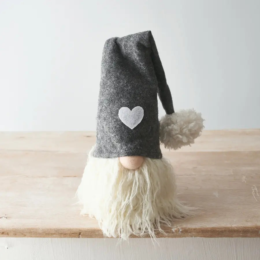 Grey Gonk Doorstop with Felt Bobble Hat