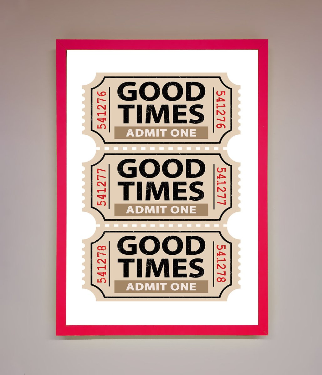 Good Times Beige Framed Wall Art