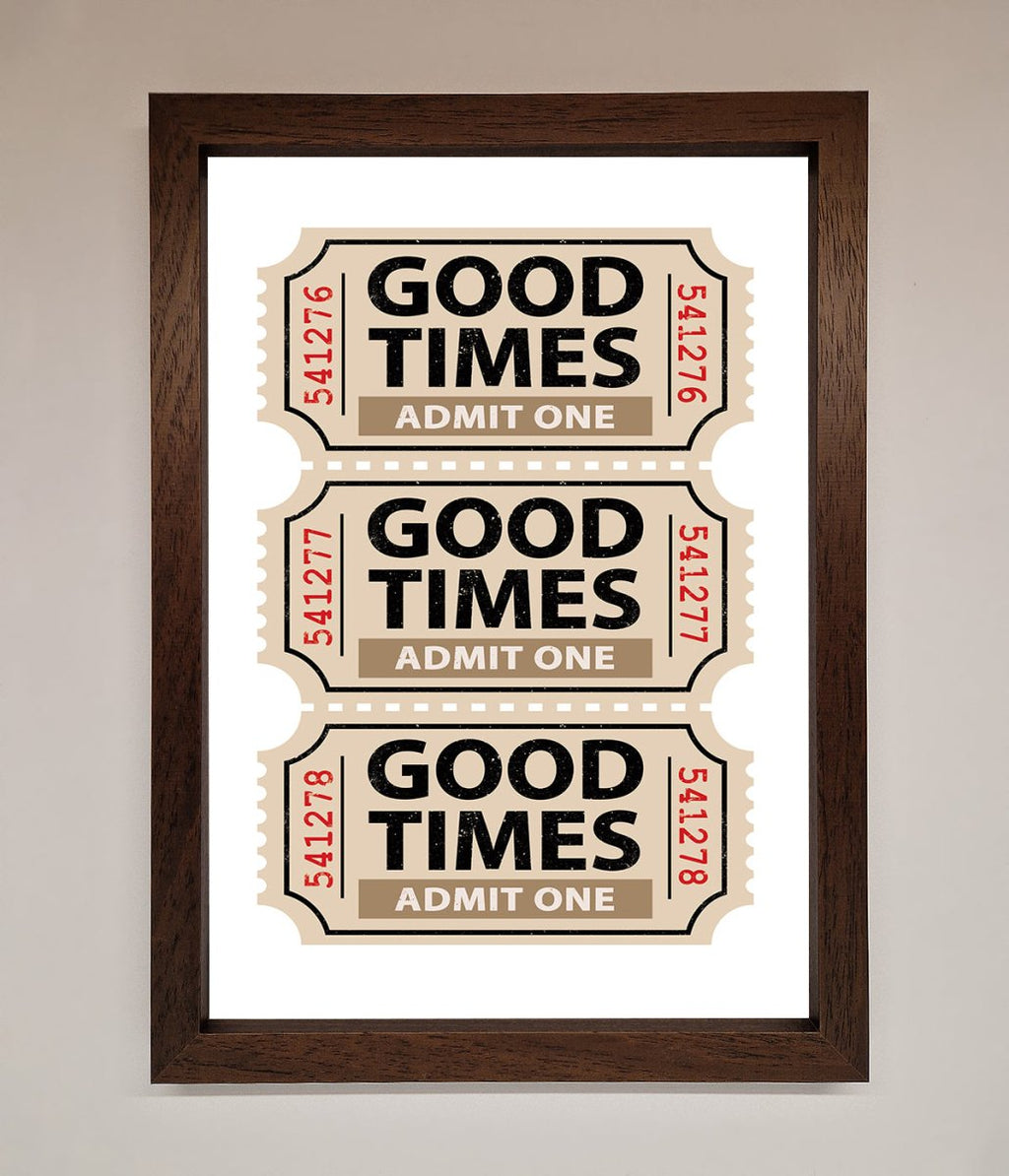 Good Times Beige Framed Wall Art
