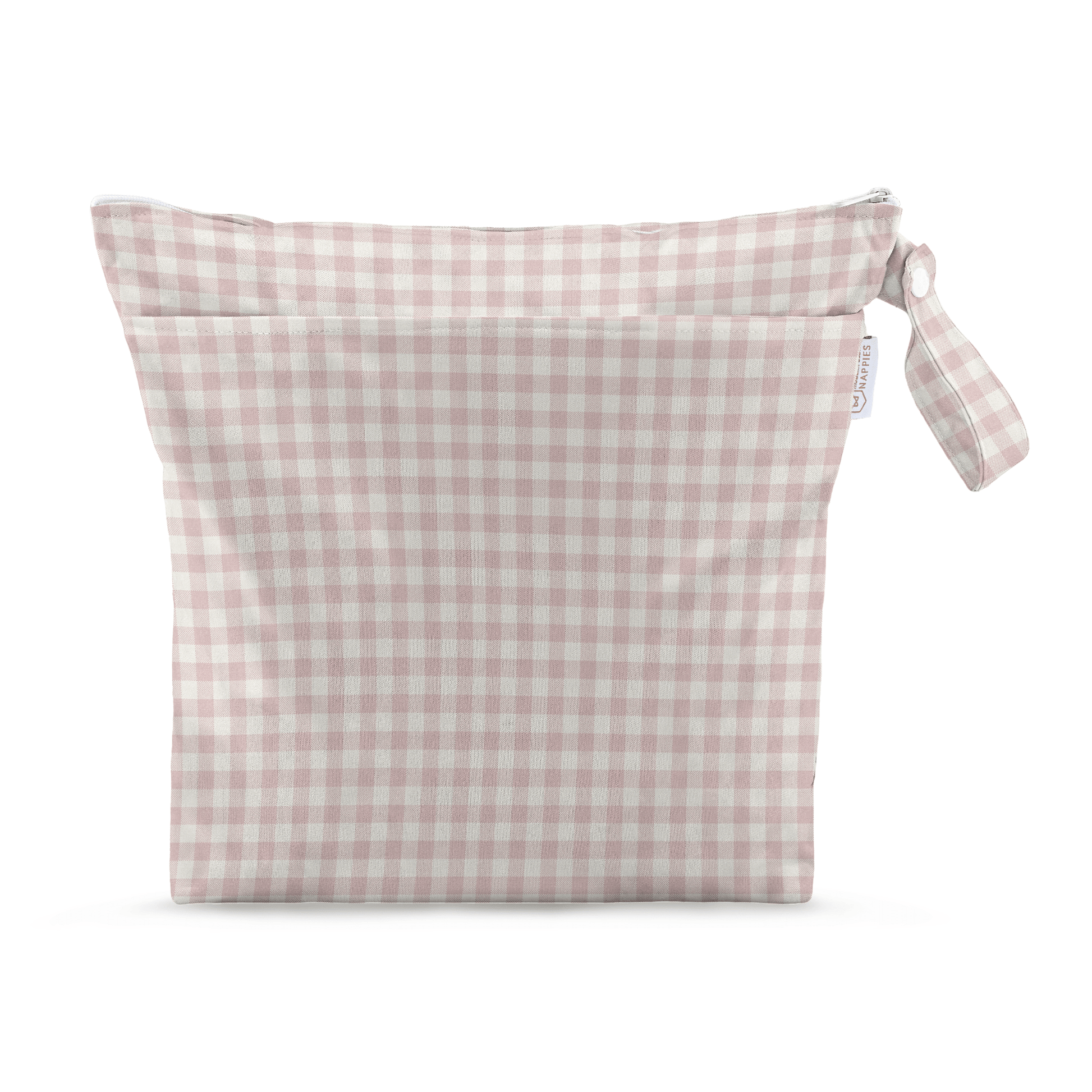 Grab and Go Nappy Wet Bag with Handle in Rose Gingham