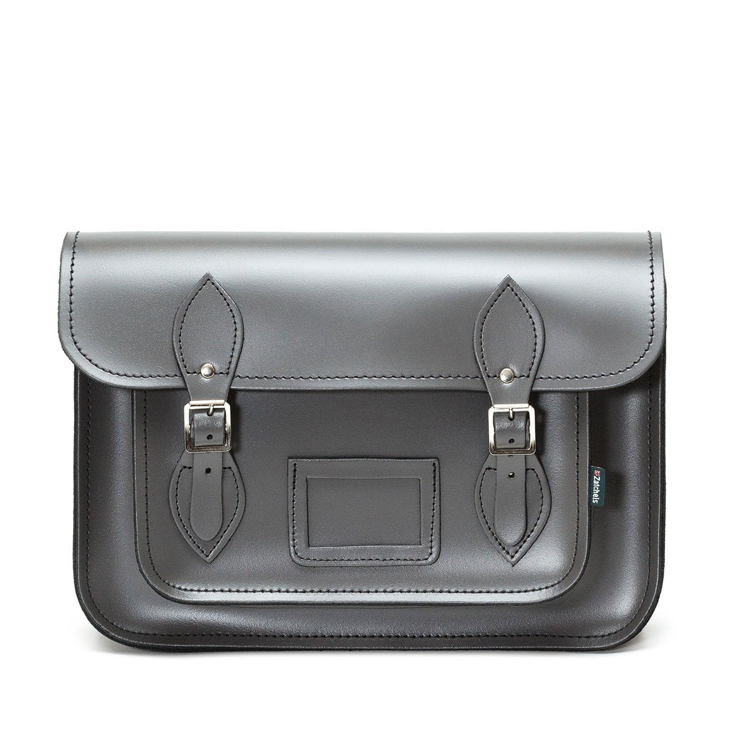 Handmade Leather Satchel - Graphite