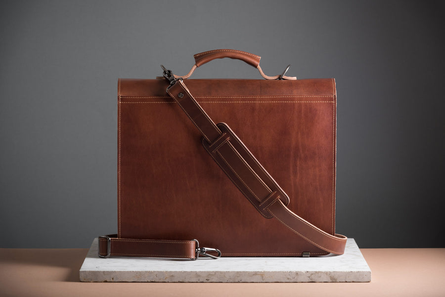 Luxury Leather Satchel – The Great Sack: Elegance Meets Functionality by Craftory at brixbailey.com