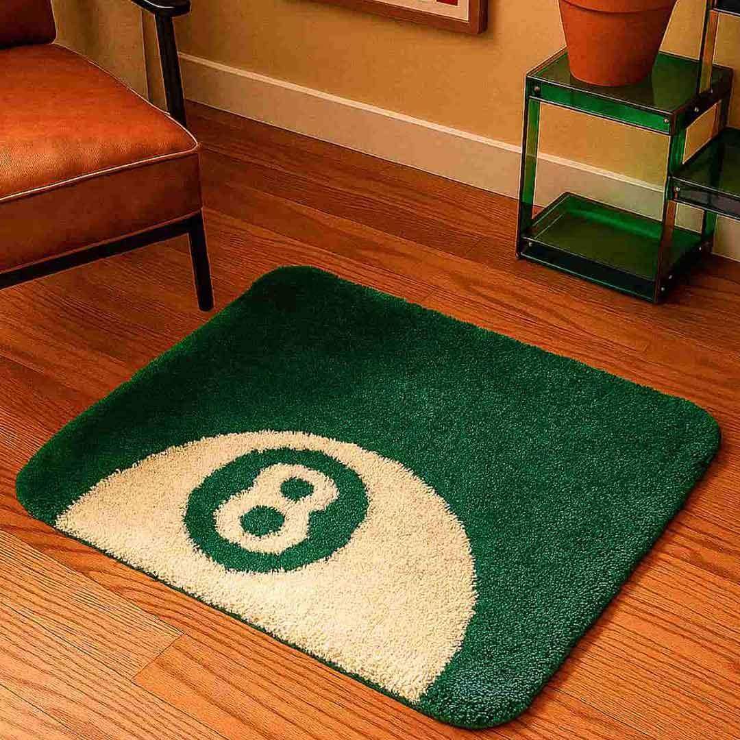 Green 8 Ball Accent Door Mat