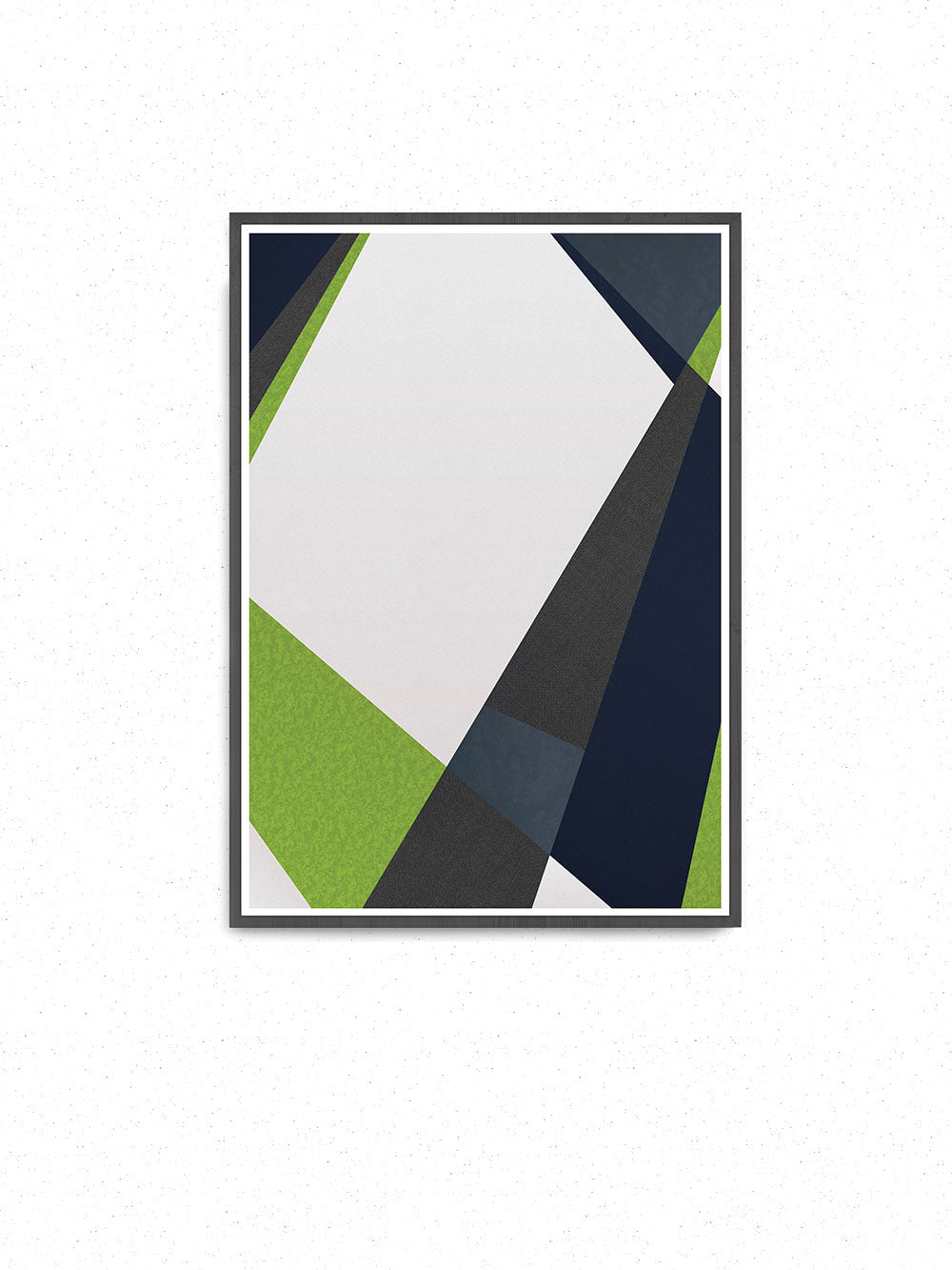 Green and Blue Geometric Print