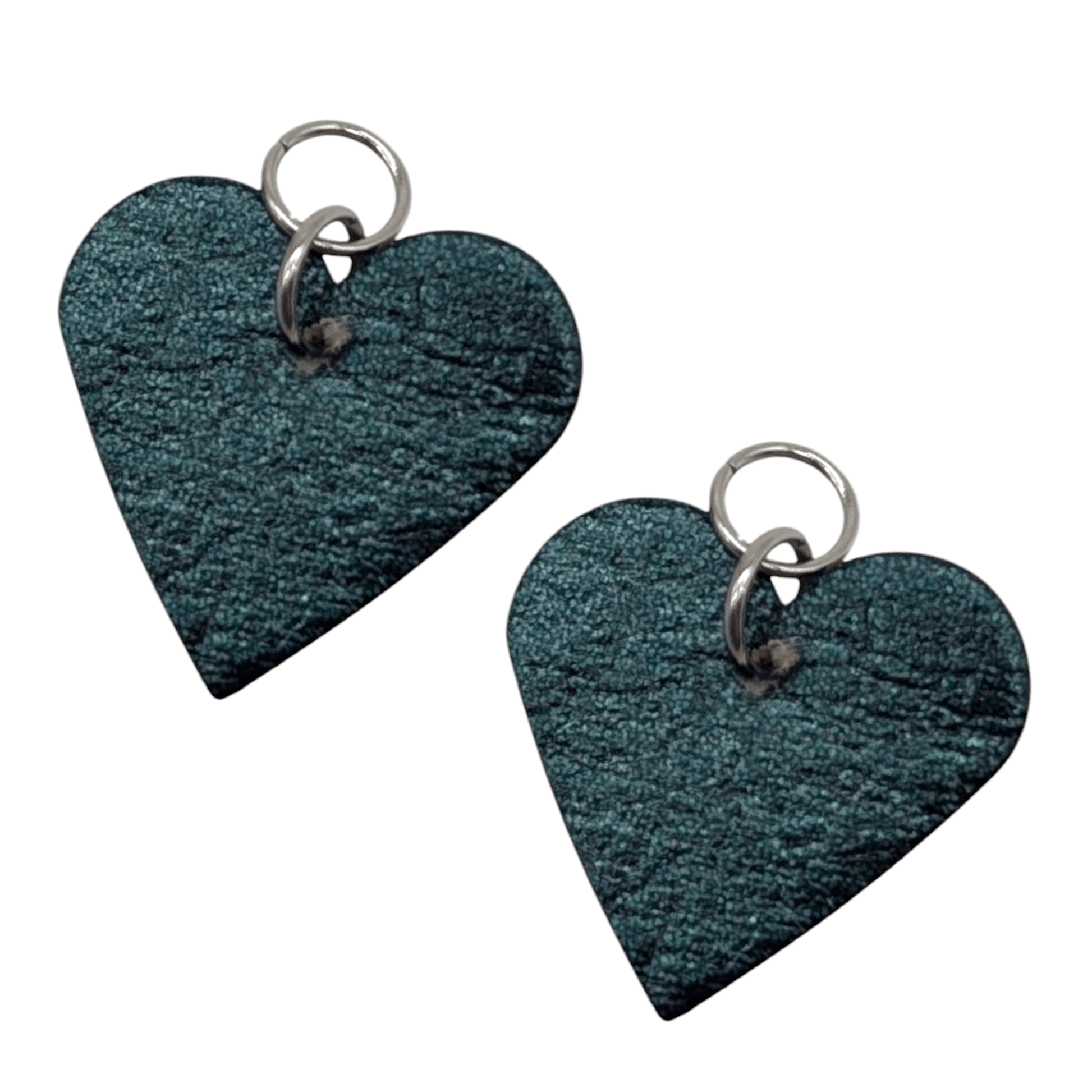 Green and pink flash mini heart cork charms