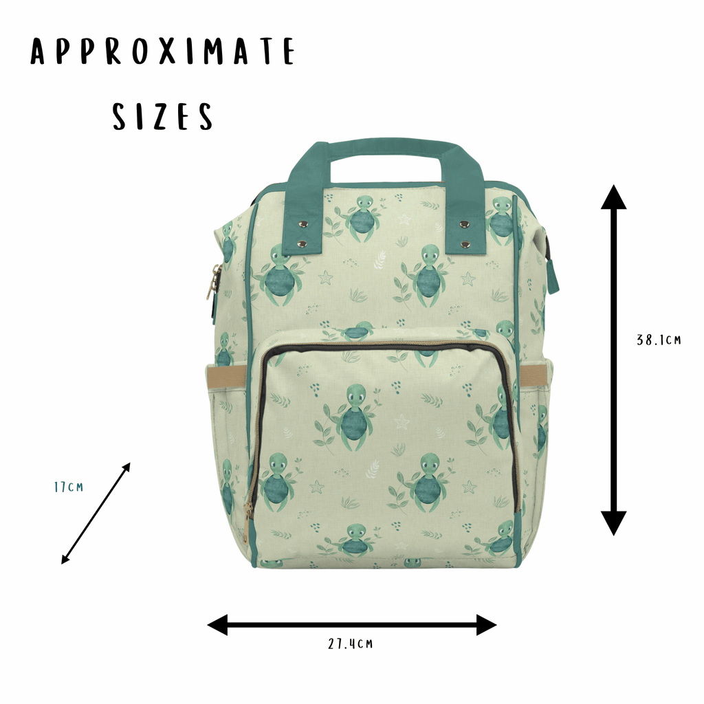 Green Baby Changing Backpack Bag - Turtle Recall