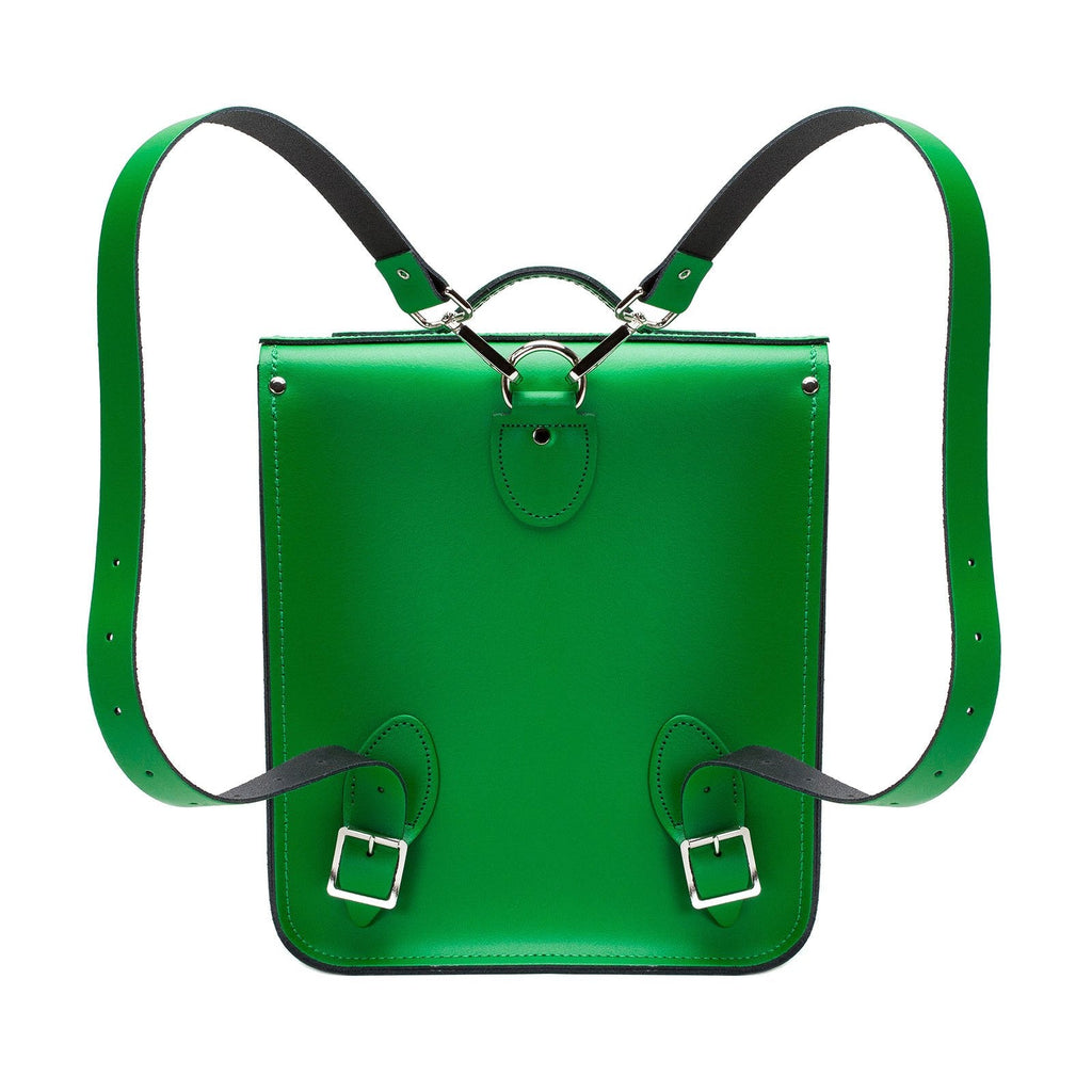 Handmade Leather City Backpack - Green
