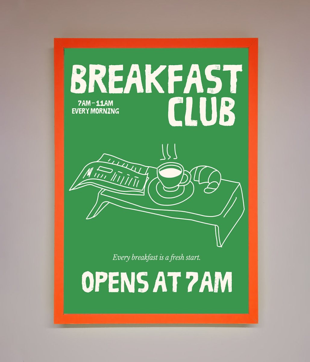 Green Breakfast Club Framed Wall Art