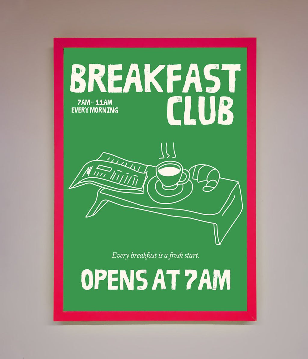 Green Breakfast Club Framed Wall Art