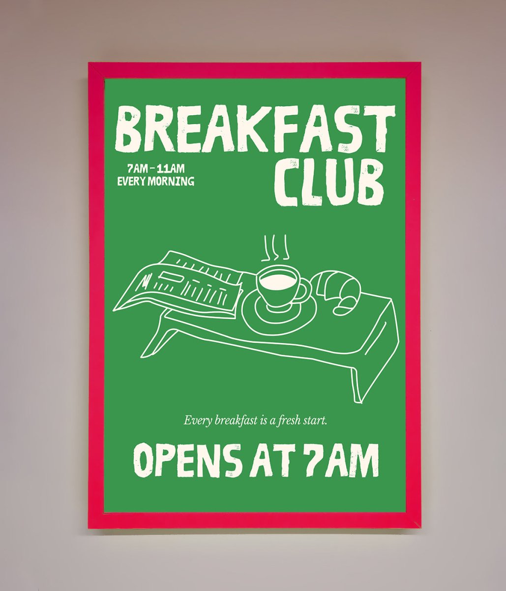 Green Breakfast Club Framed Wall Art